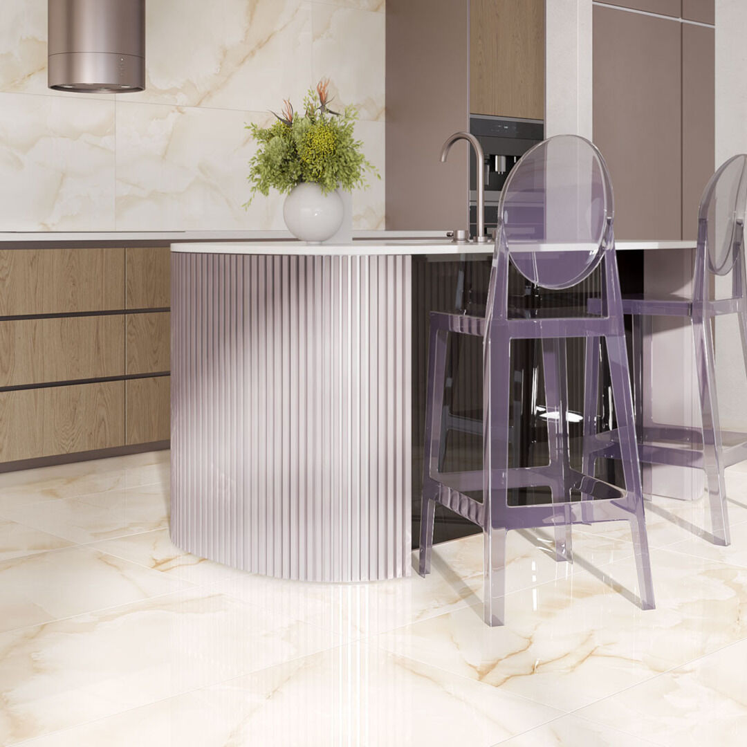 На пол Mercato Onyx Crema Glossy 120x60 - фото 10