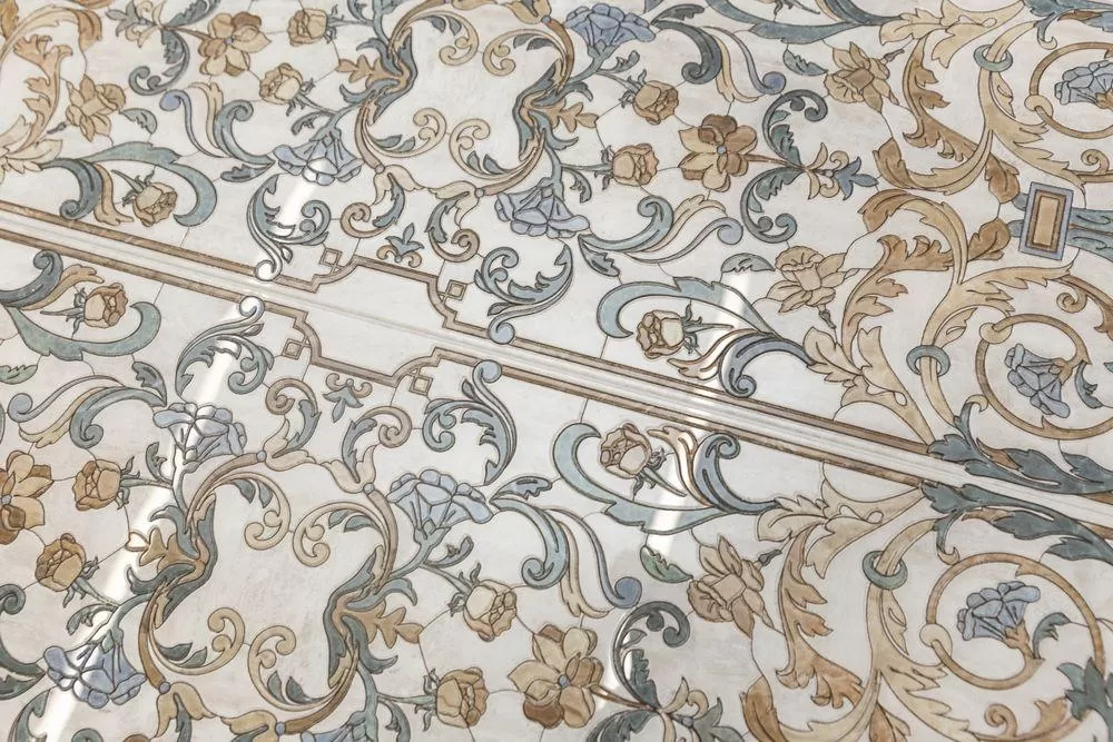 MM13121T Декор Эвора Мозаичный бежевый глянцевый 32x30x0.9 - фото 2