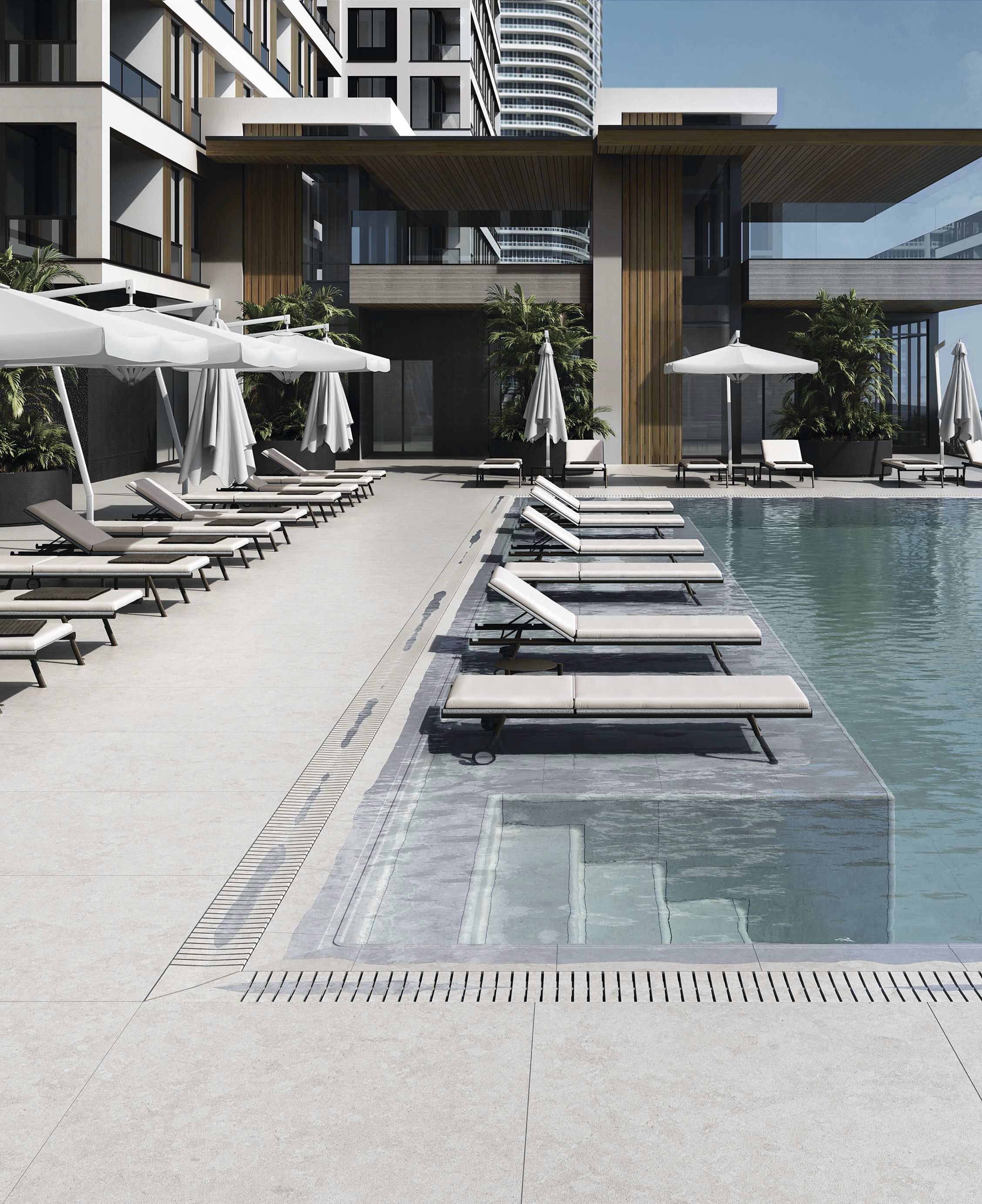 Ступень Stone Кантиковая 531 White R9 1200х330х12 - фото 3