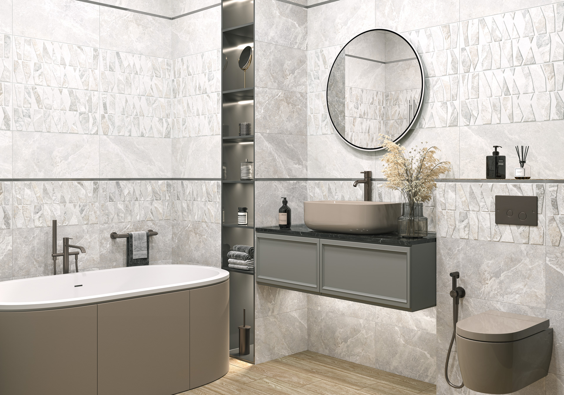 TWU2550PRS17 На стену Persey 17 рельефная 249x500x8 - фото 9