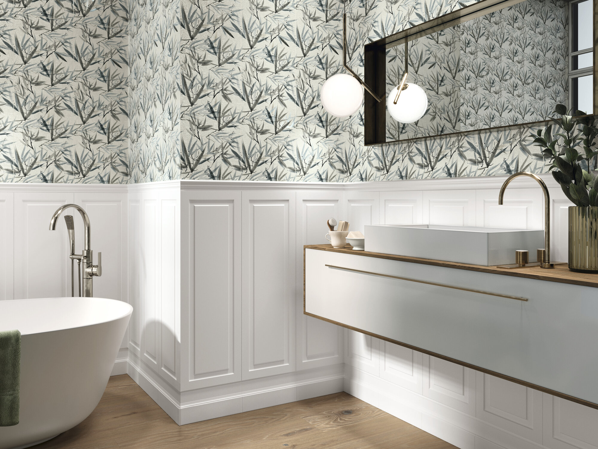 A043846 На стену Fables Lilium Beige Rect 30x90 - фото 15