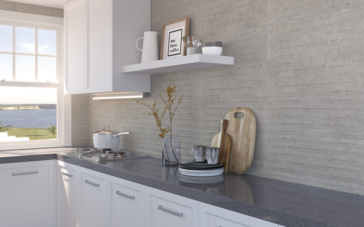 На пол Cement Stone Dark Grey Lapp 60x120 - фото 18