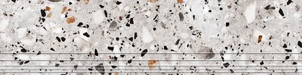 NR0371 Ступень Evia Terrazzo Серая 30x120