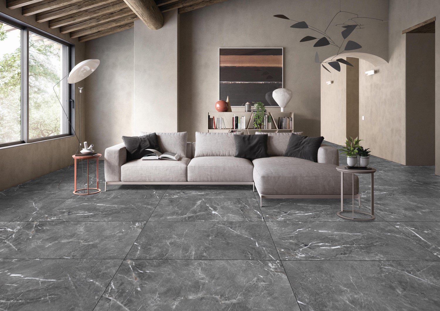 Напольный Shadow Dark Grey Polished 60x60 - фото 7