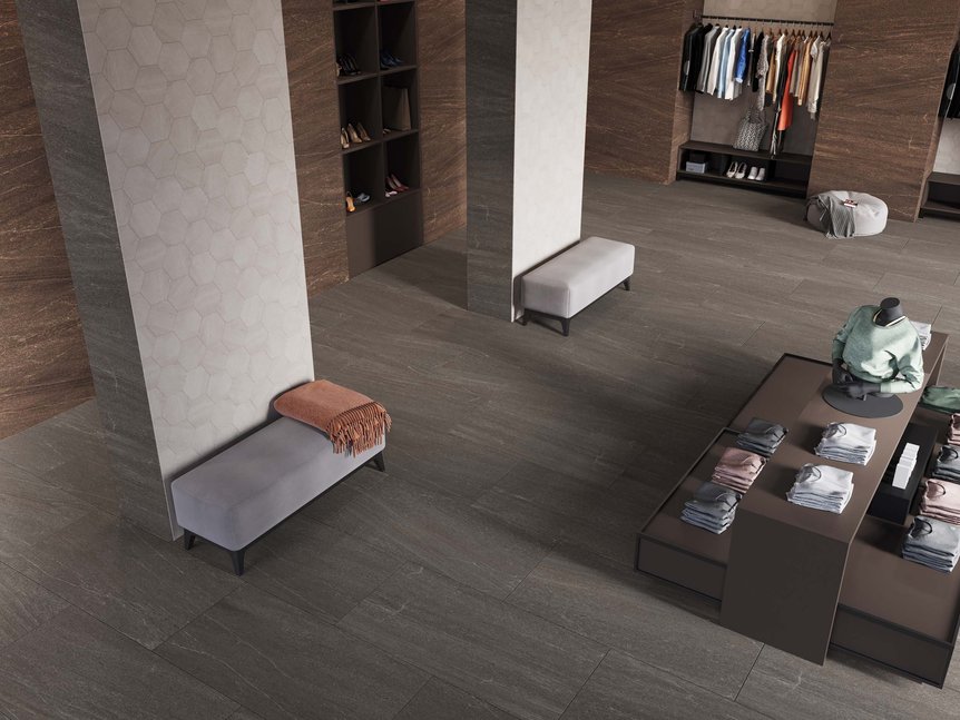 Steptrade/GB04_NS/30x120x10 Ступень Gabbro GB04 Brown неполированная с насечками 30x120 - фото 4