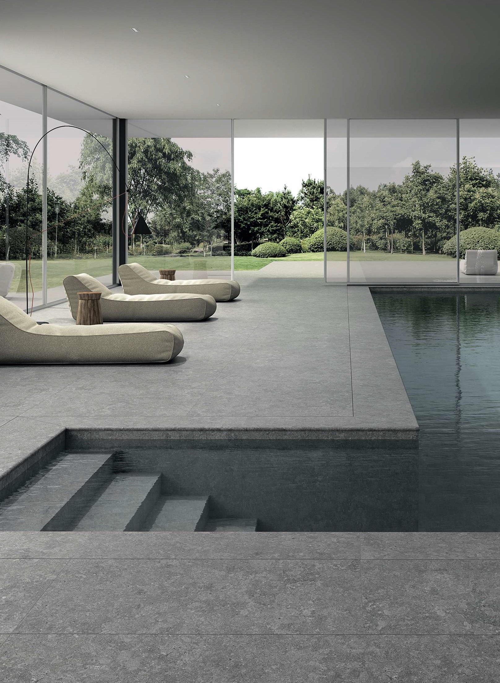 Ступень Stone Кантиковая 531 White R9 1200х330х12 - фото 2