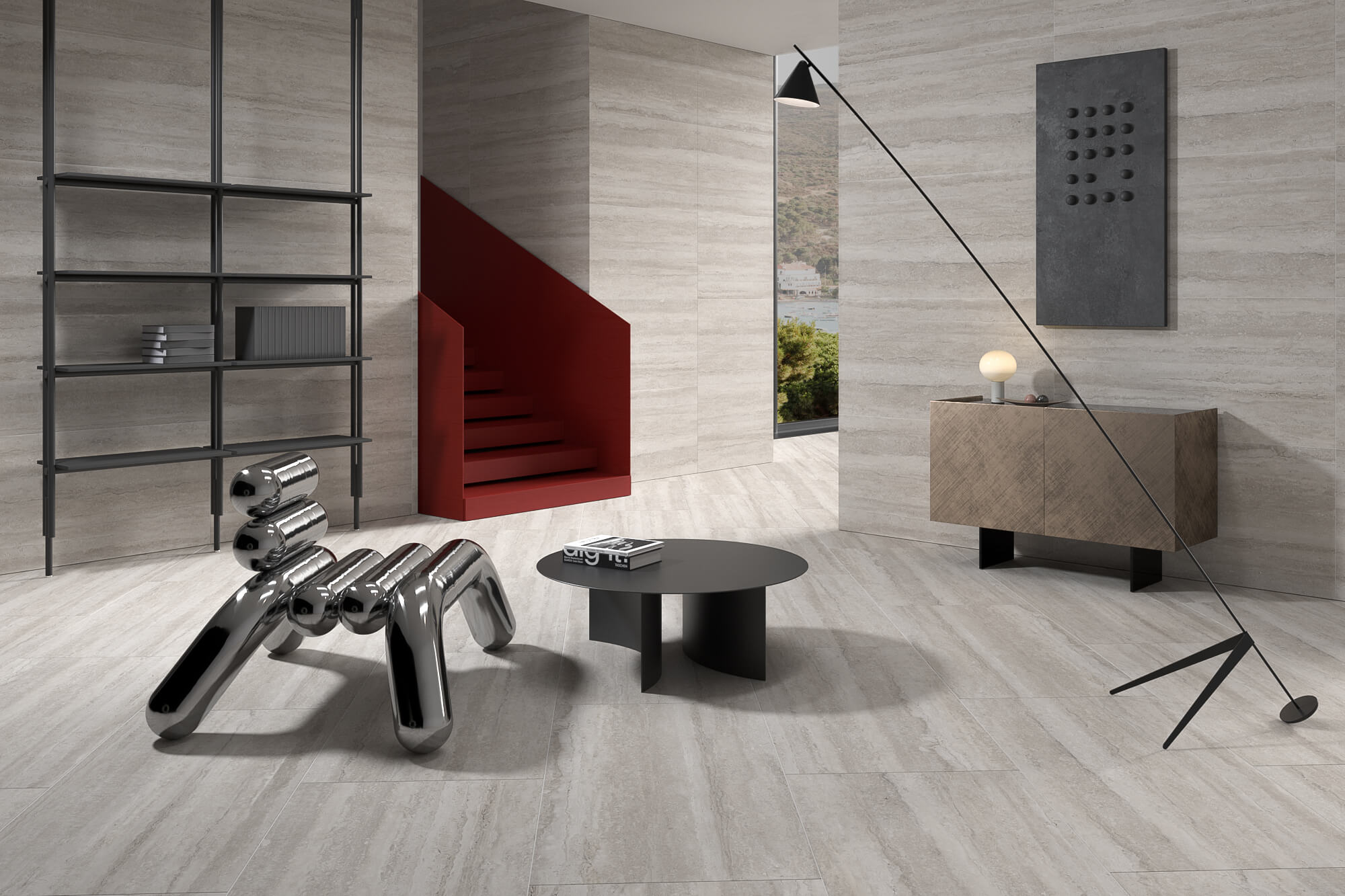 1186 На пол Stone Travertine Vein Silver Matt 120x60 - фото 35