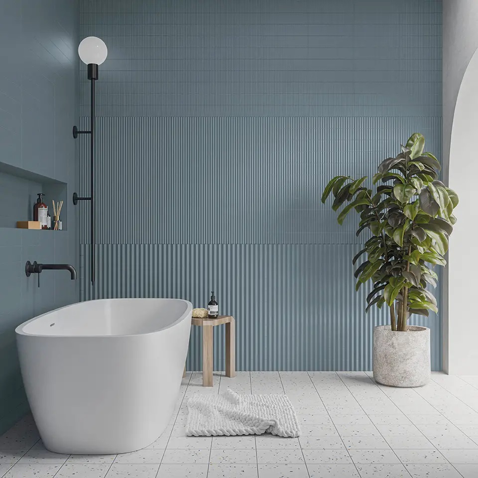 131619 На стену Twin Peaks Liso XL Celadon Green 7.5x30 - фото 7