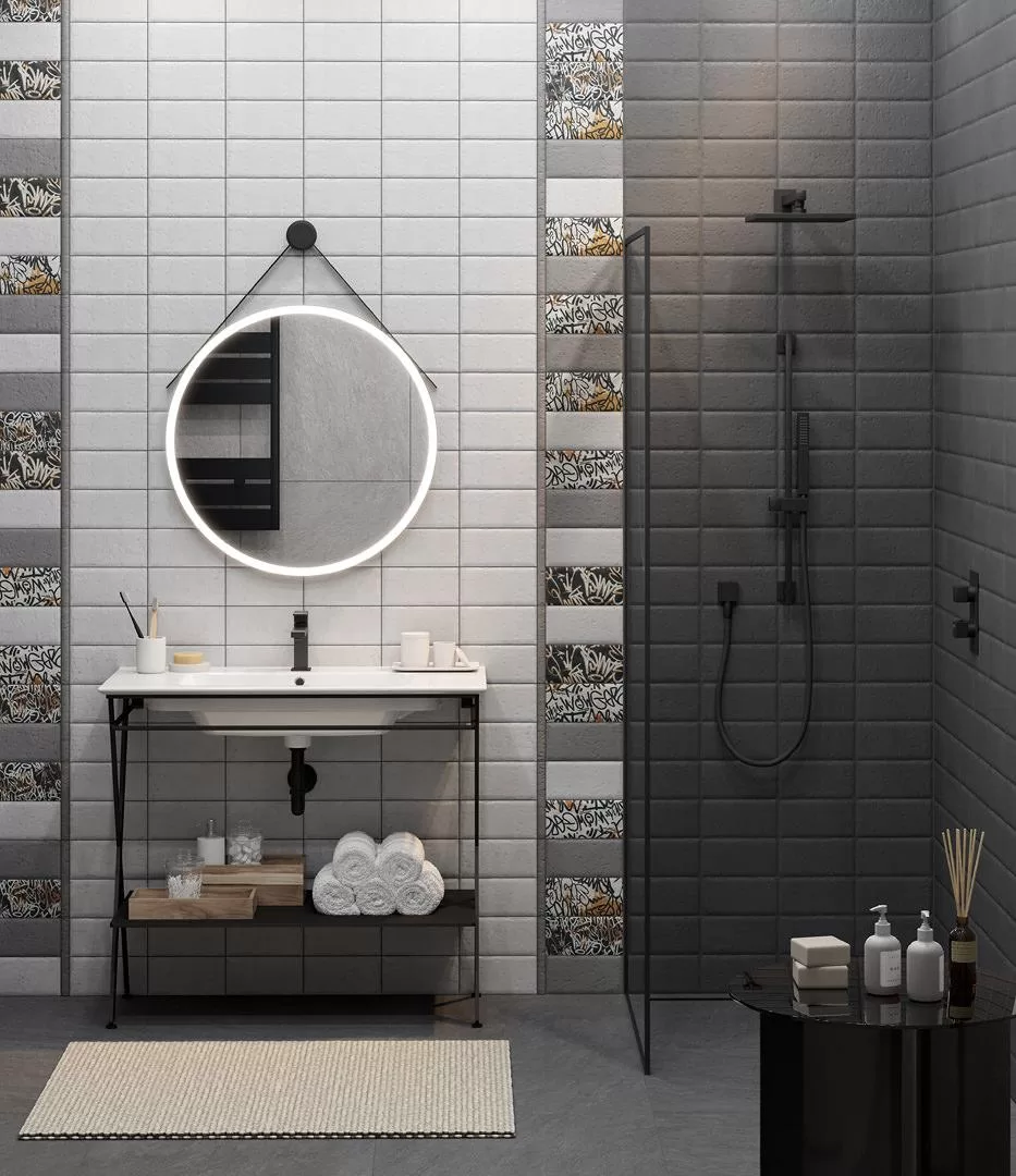 19067 На стену Граффити Серый темный - фото 6