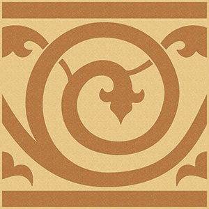 Декор Метлахская плитка 150E040F301 ENC 40F Cognac (Red) 15x15