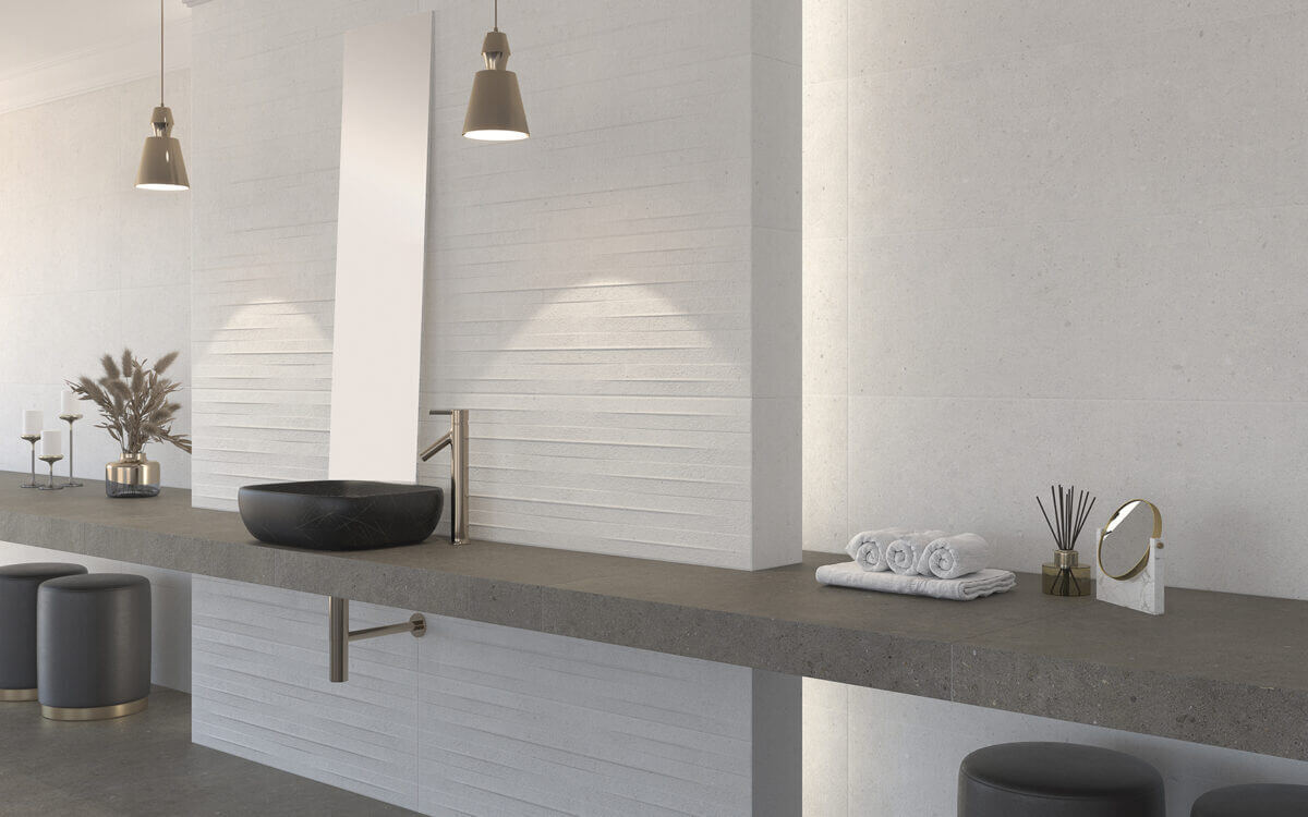 На пол Cement Stone Dark Grey Lapp 60x120 - фото 17