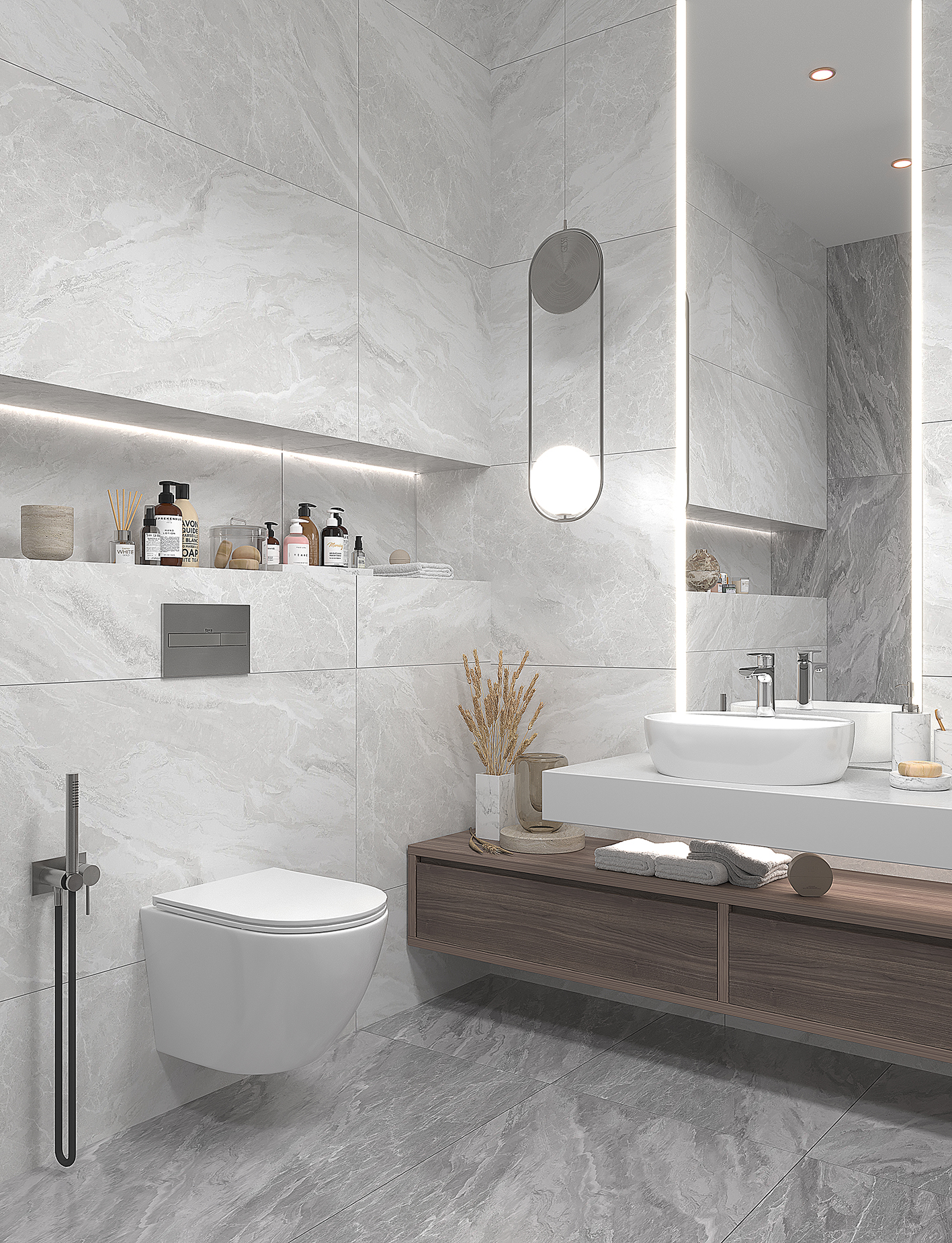 На пол Luna Rossa Imperial Grey Carving Satin 60x120 - фото 19
