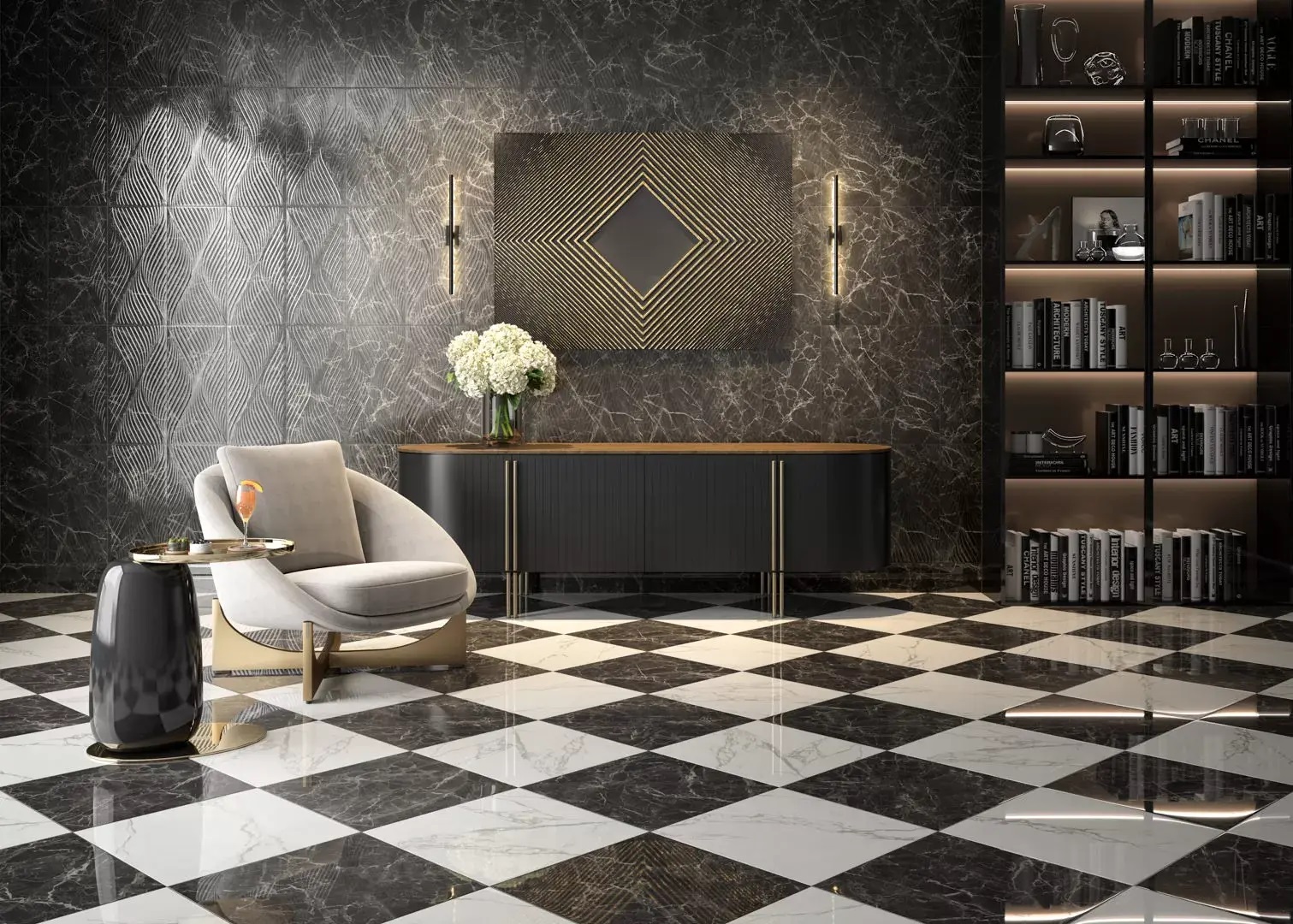 FMA033R Плинтус Коррер Белый глянцевый обрезной 30x15x1.7 - фото 3