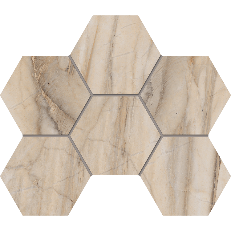 Mosaic/BR01_NS/25x28,5/Hexagon Декор Bernini Pearl BR01 Hexagon 28.5x25 Полированная