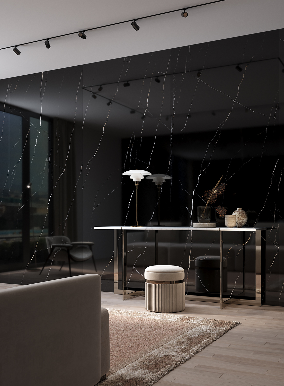 На пол Polished Calacatta Rose High Glossy 2780х1200х6 - фото 28