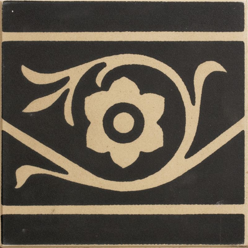 Декор Метлахская плитка 100E018F301 ENC 18F Cognac (Black) 10x10