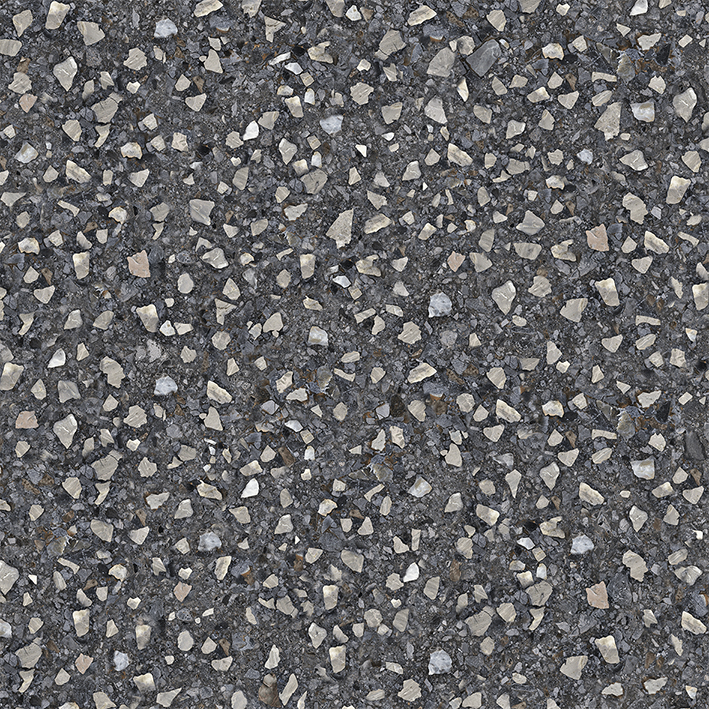 NR0379 На пол Black Terrazzo Черный матовый 600х600х10 - фото 3