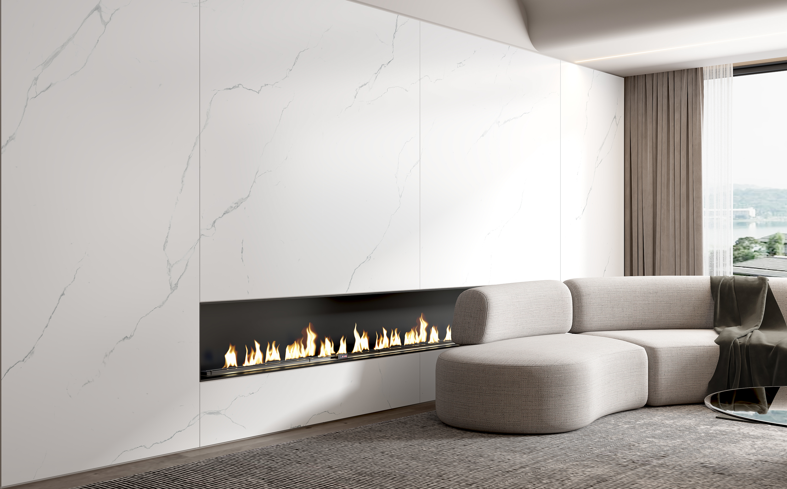 Delfone White Thin Lines