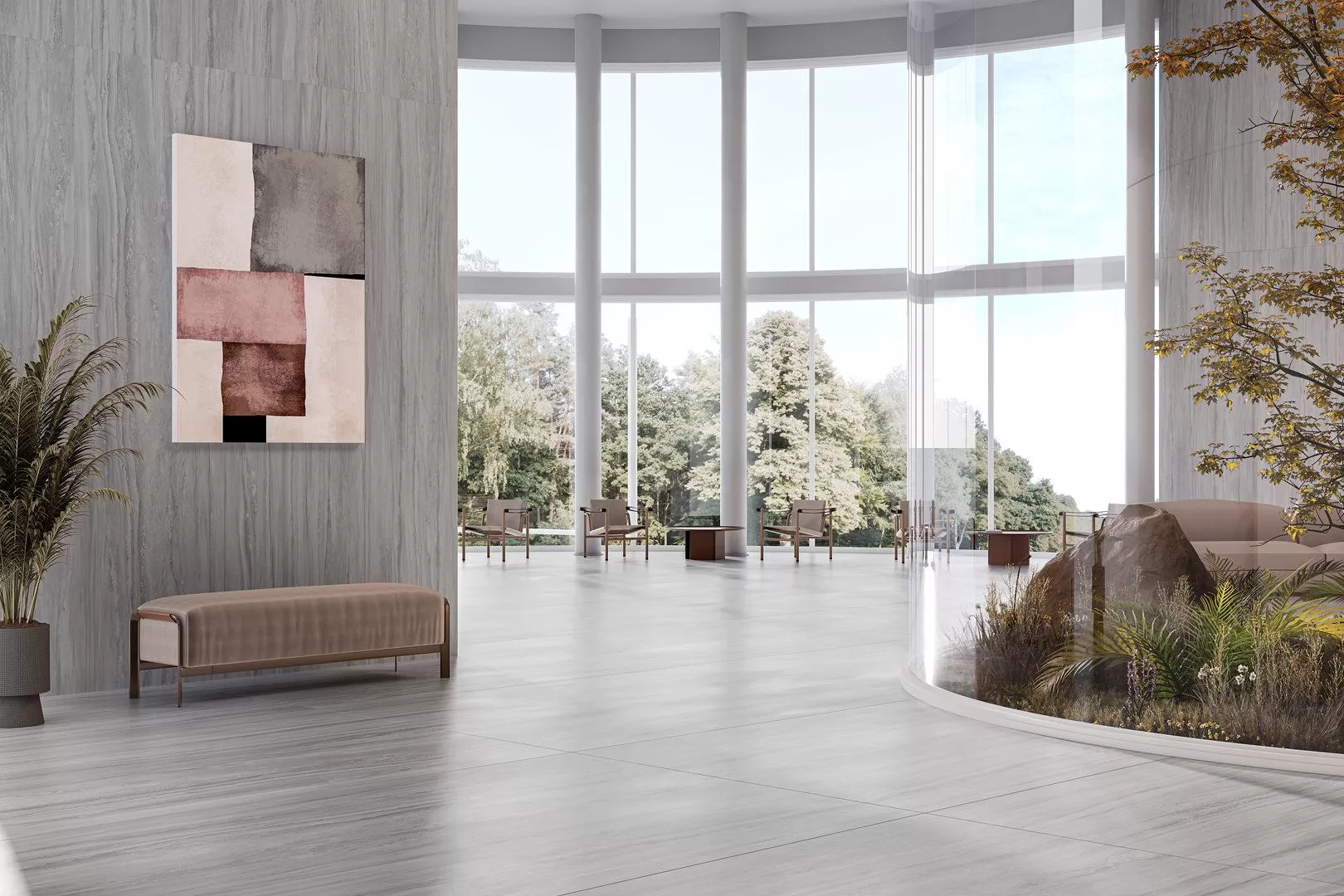 SG074900R На пол Нестос Серый светлый обрезной 119.5x320 - фото 4