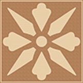 Декоративная вставка Метлахская плитка 050E006D201 ENC06 Ivory (Red) 5x5