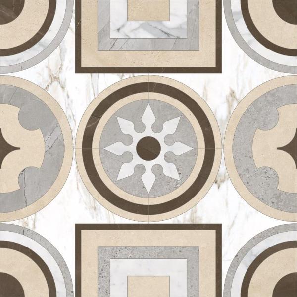 K-1001/LR/d02-cut/600x600x10 Декор Marble Trend Гидрорезка Calacatta Gold 60x60 Лаппатированный d02