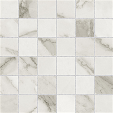 918309 На пол Calacatta Mosaico Lux Silver