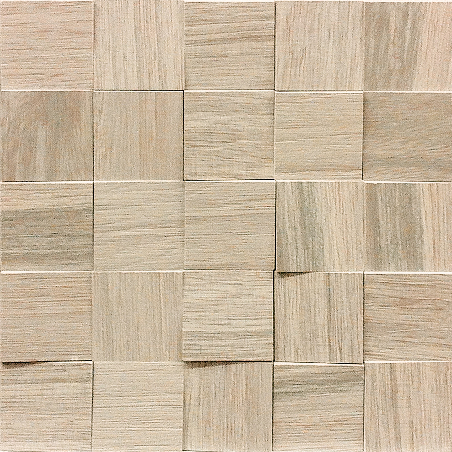 742057 Декор Wooden Tile Of Cdc Almond Mosaico 3D Inclinato Nat 6x6 30x30