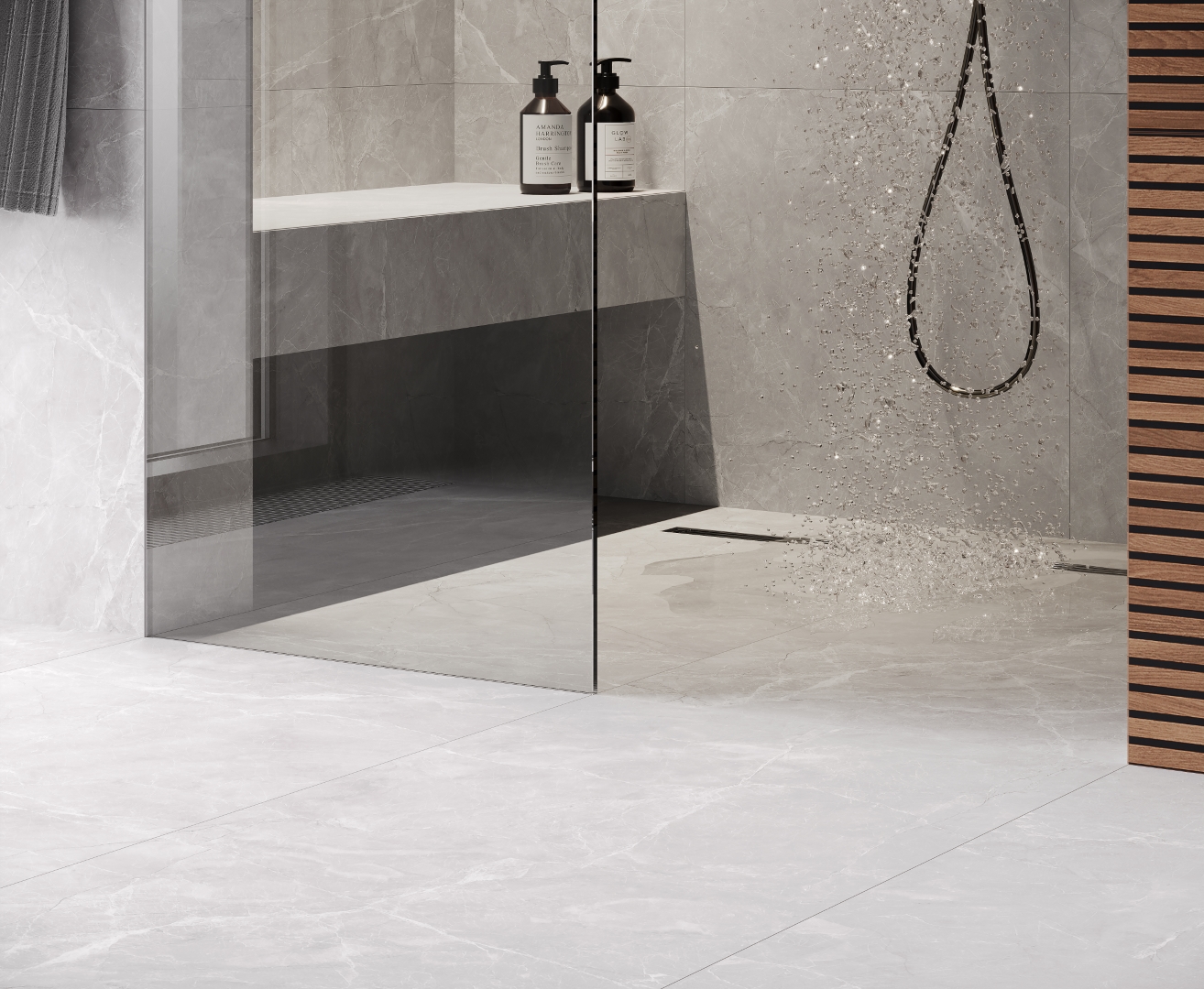 На пол Marble Grey PRO Серый матовый R12Soft 60х60 - фото 24