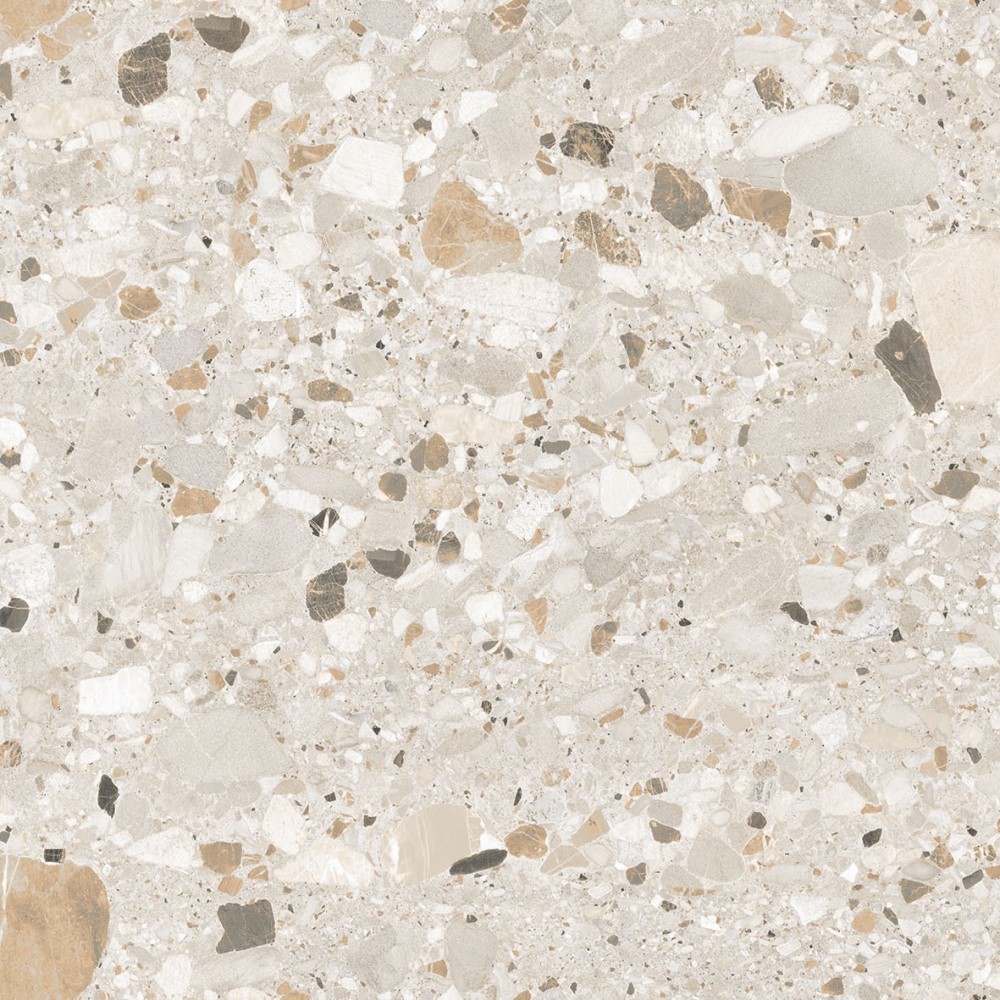 На пол Terazzo Кремовый матовый карвинг 60x60 - фото 6