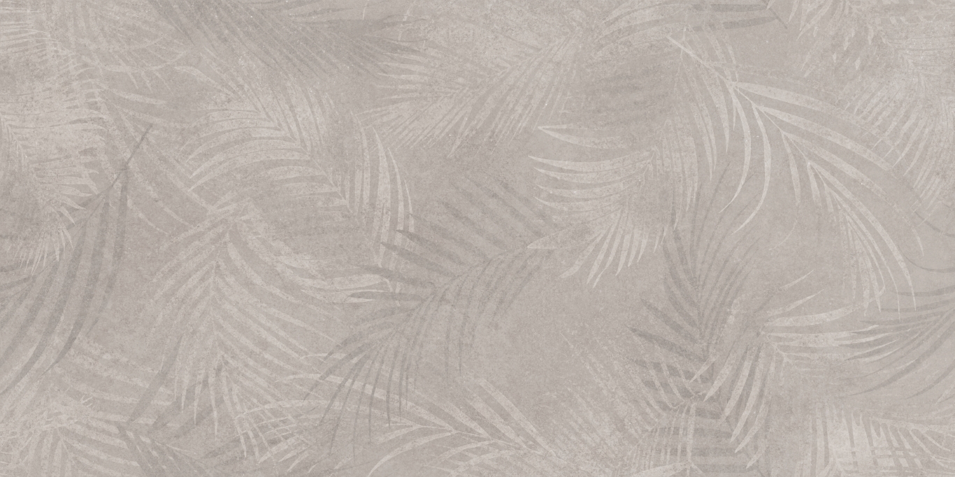 17549 На стену Floresta Листья светло-серый ректификат 60x120 - фото 2