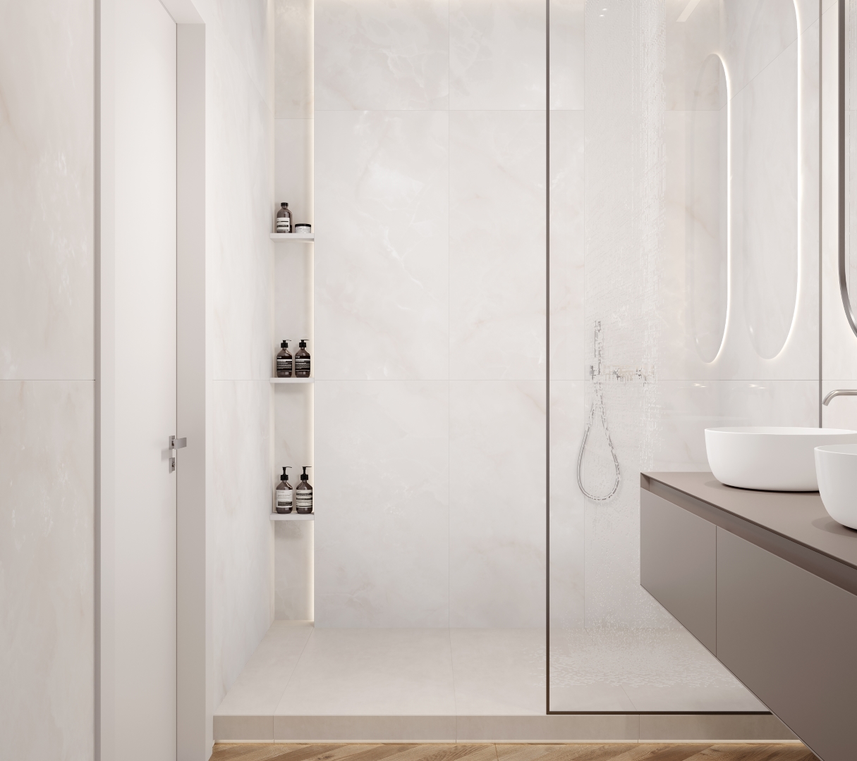 LP6012G0541R На пол Bernini Bianco белый глянцевые чернила 59.5х119.1 - фото 14