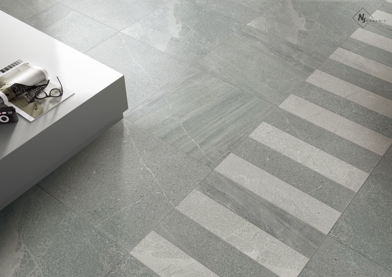 NSC8045 На пол Porcelain Tile 8045 Серый матовый 80x80 - фото 47