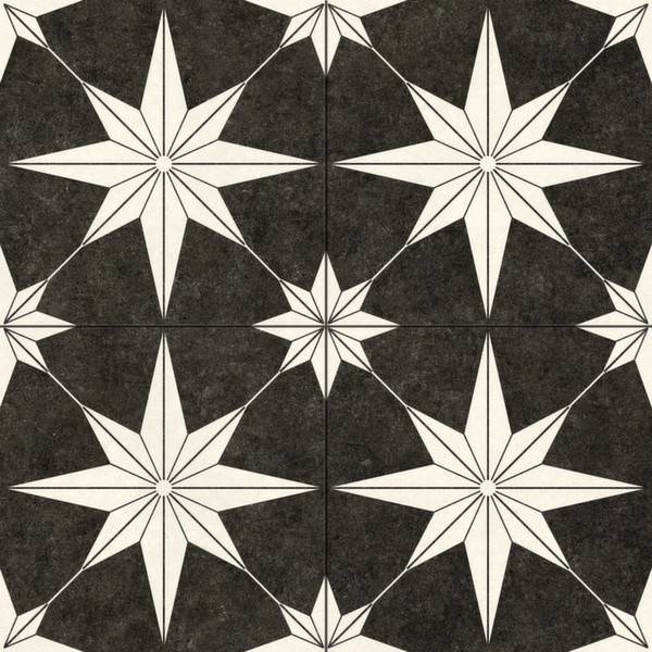 На пол Hidraulicos Star Black 45x45