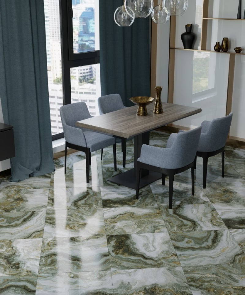 GR114 На пол Hypnose Aqua high glossy 60x60 - фото 3