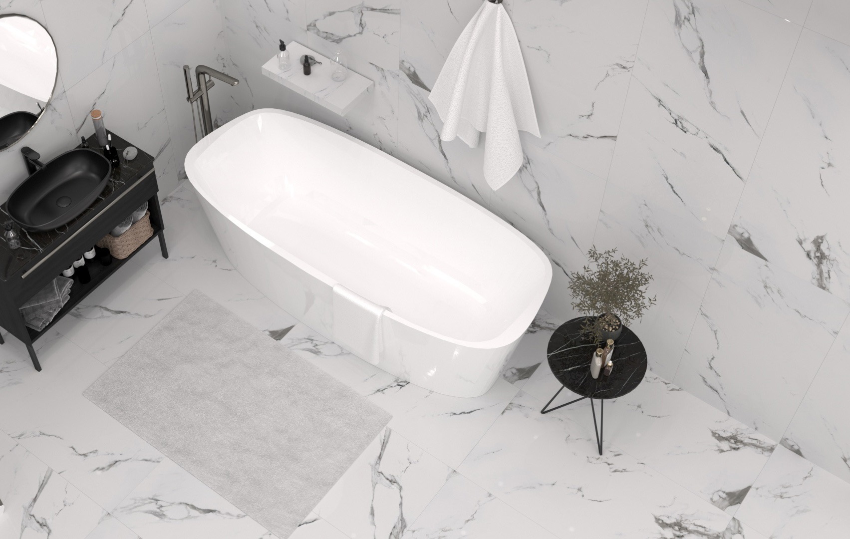 NTT9121P  На пол Bright And Shiny Calacatta Light Grey 60x120 - фото 38