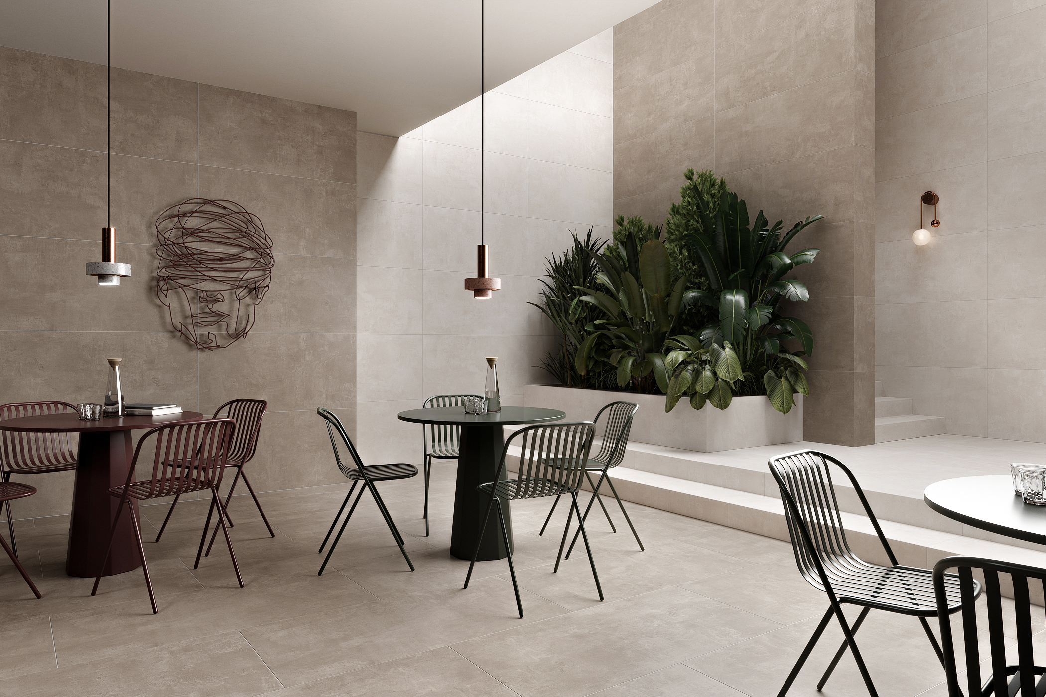 1213 На пол Cement Cementum Beige Matt 9mm 120x60 - фото 7