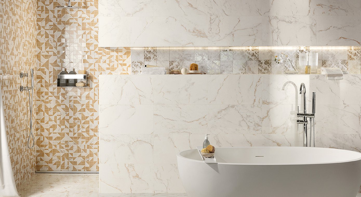 fQKC Декор Roma Gold Pb Carrara Superiore / Nero Elegante Deco Mosaico 30x30 - фото 12