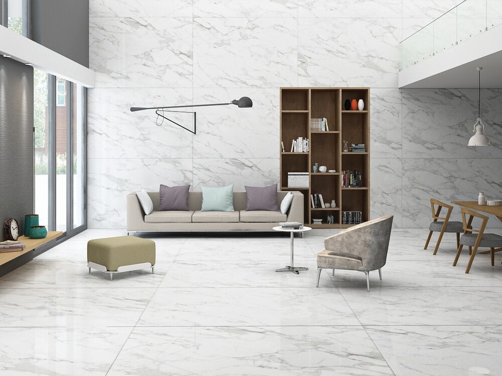 На пол Grand Slabs Carrara Elite High Glossy 180х120 - фото 9