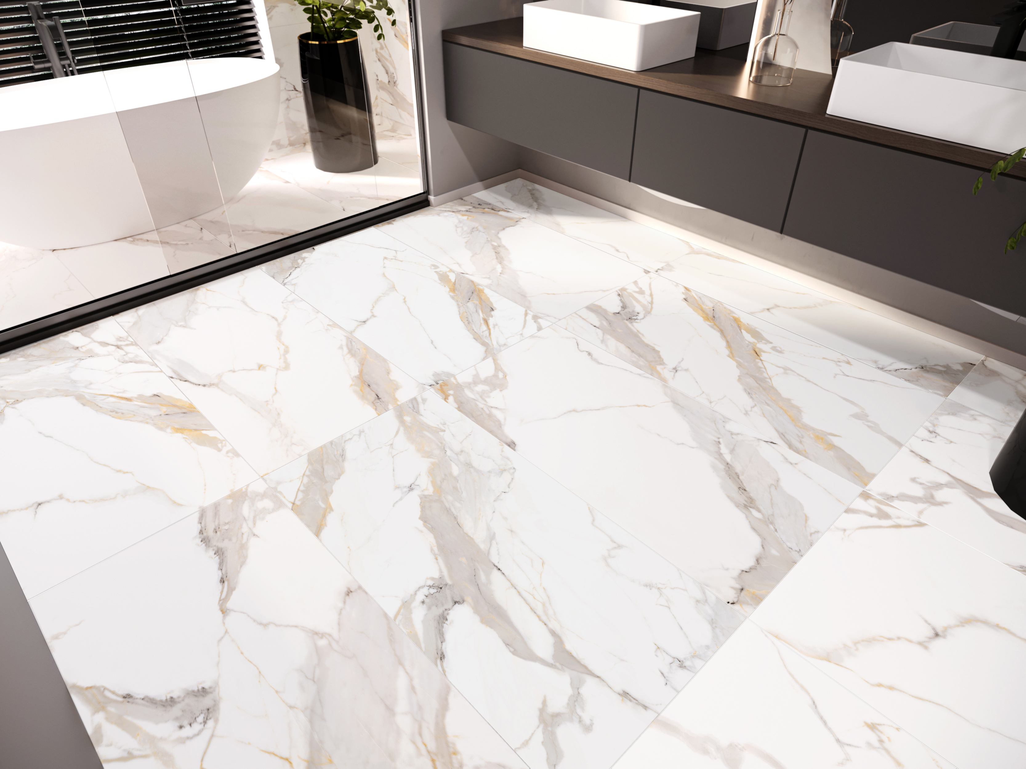 NTT9121P  На пол Bright And Shiny Calacatta Light Grey 60x120 - фото 53