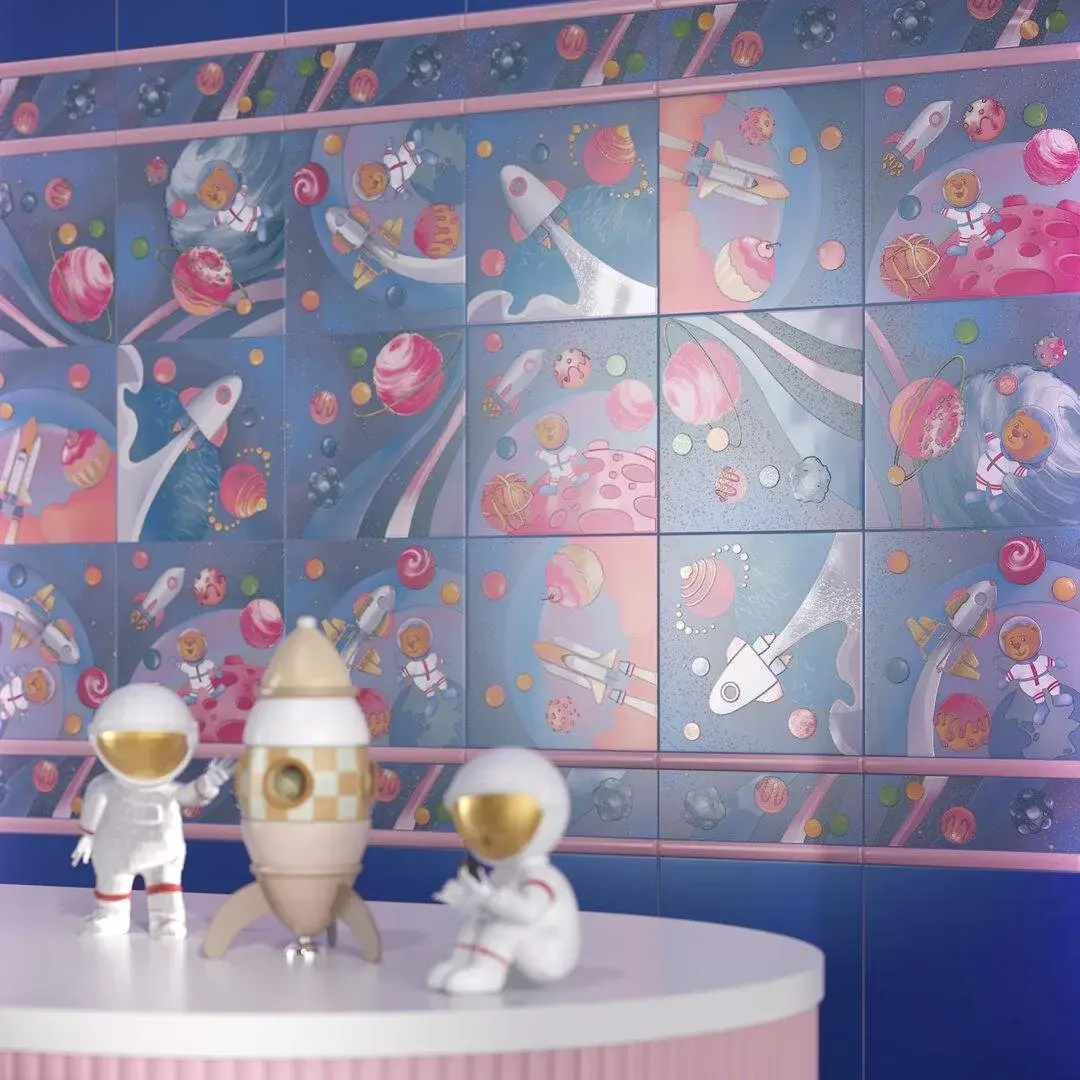 105 Бордюр Карандаши Голубой глянцевый - фото 4