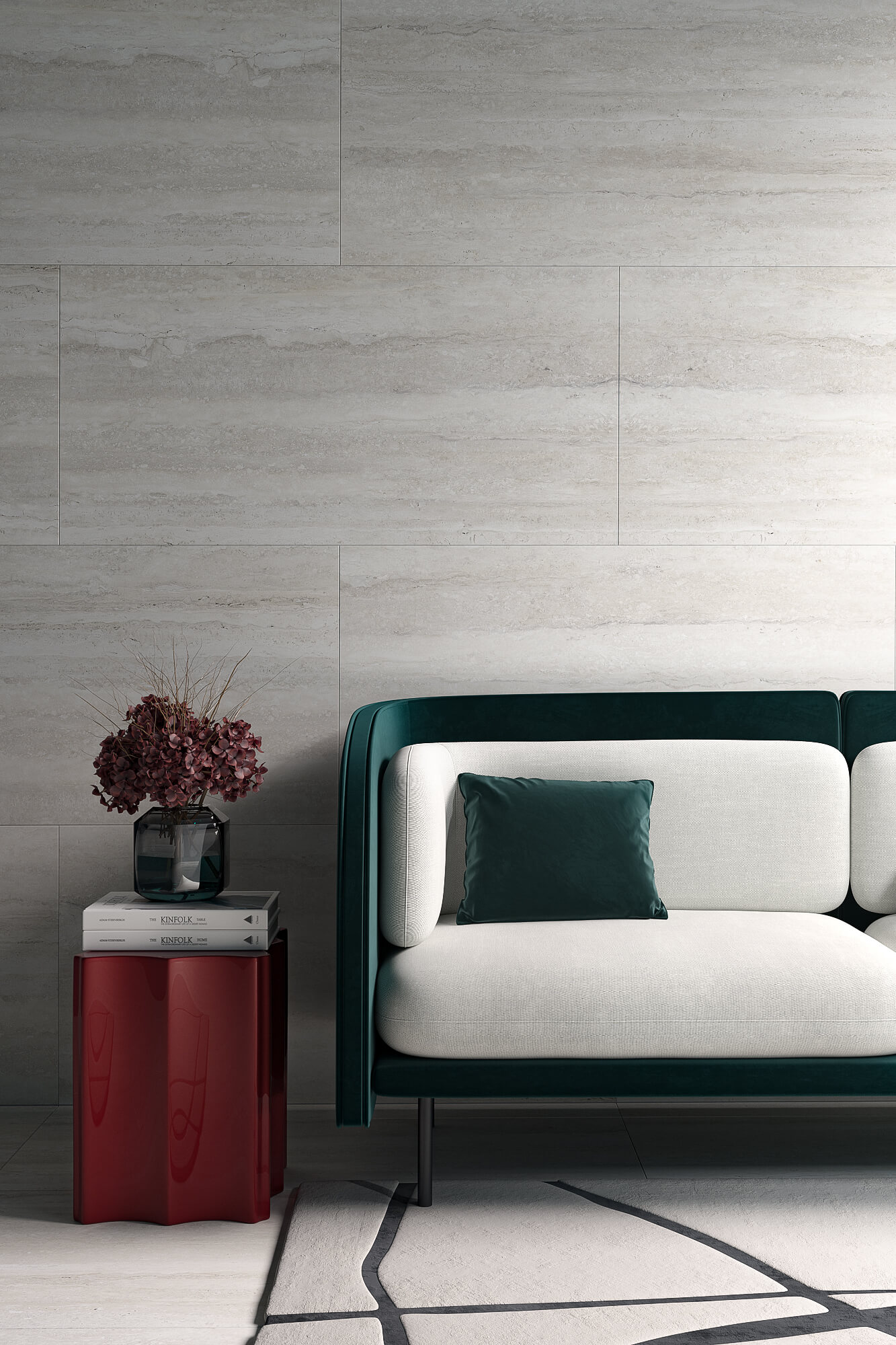 1186 На пол Stone Travertine Vein Silver Matt 120x60 - фото 40