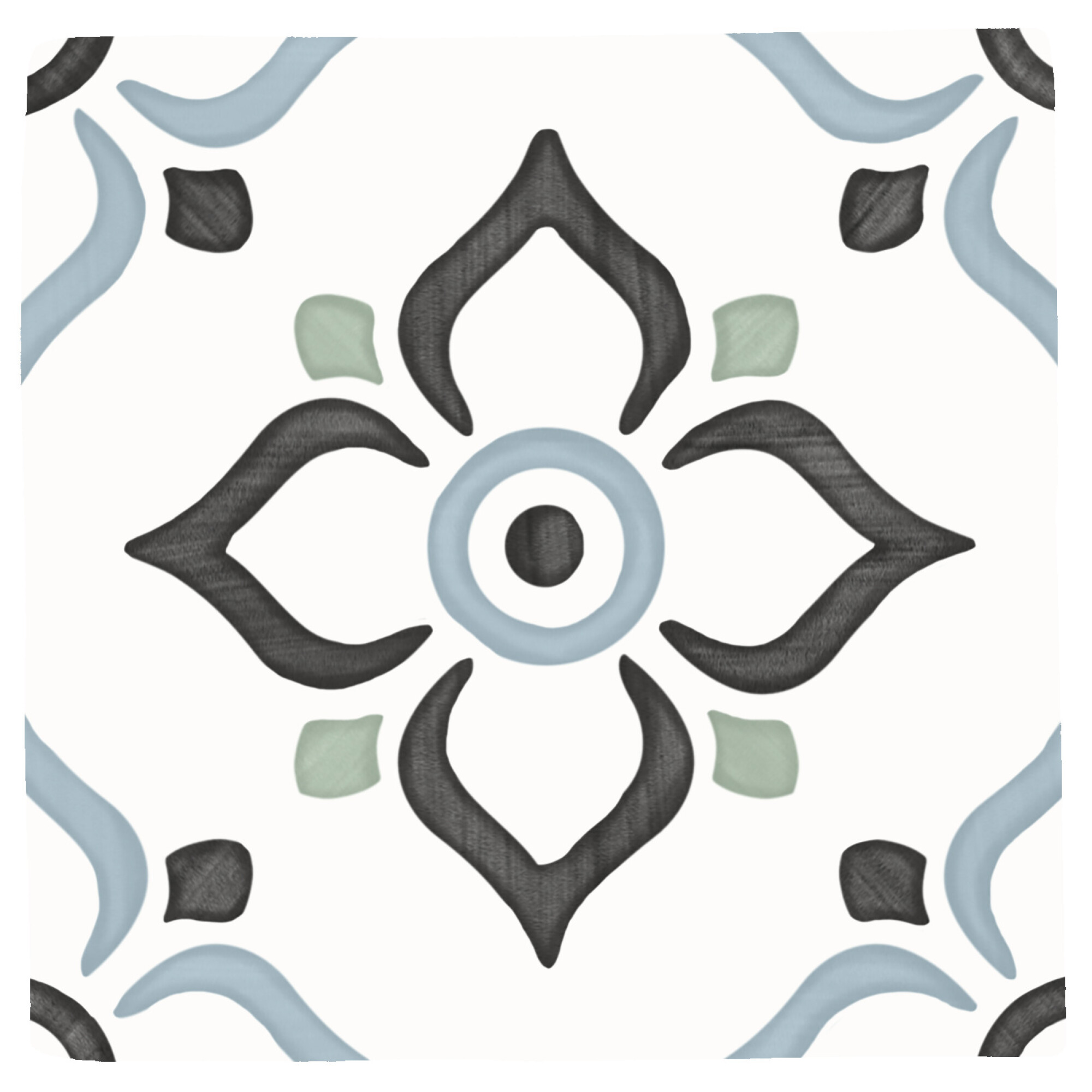 3356231086 На пол Tanger Blue Garden 12.3x12.3