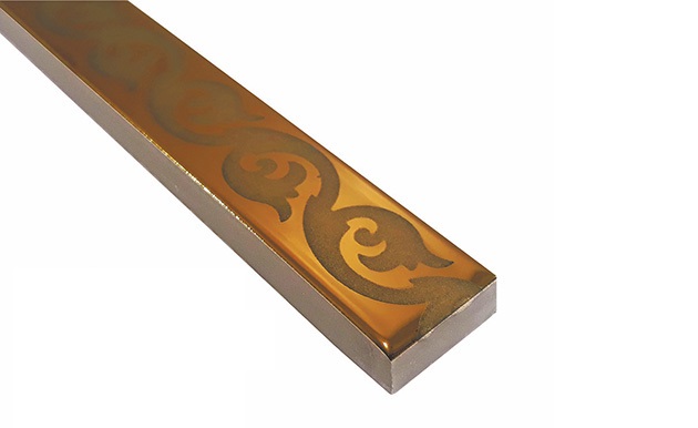 БК 219 Бордюр Керамические бордюры Волна золото матовый 2х60 - фото 2