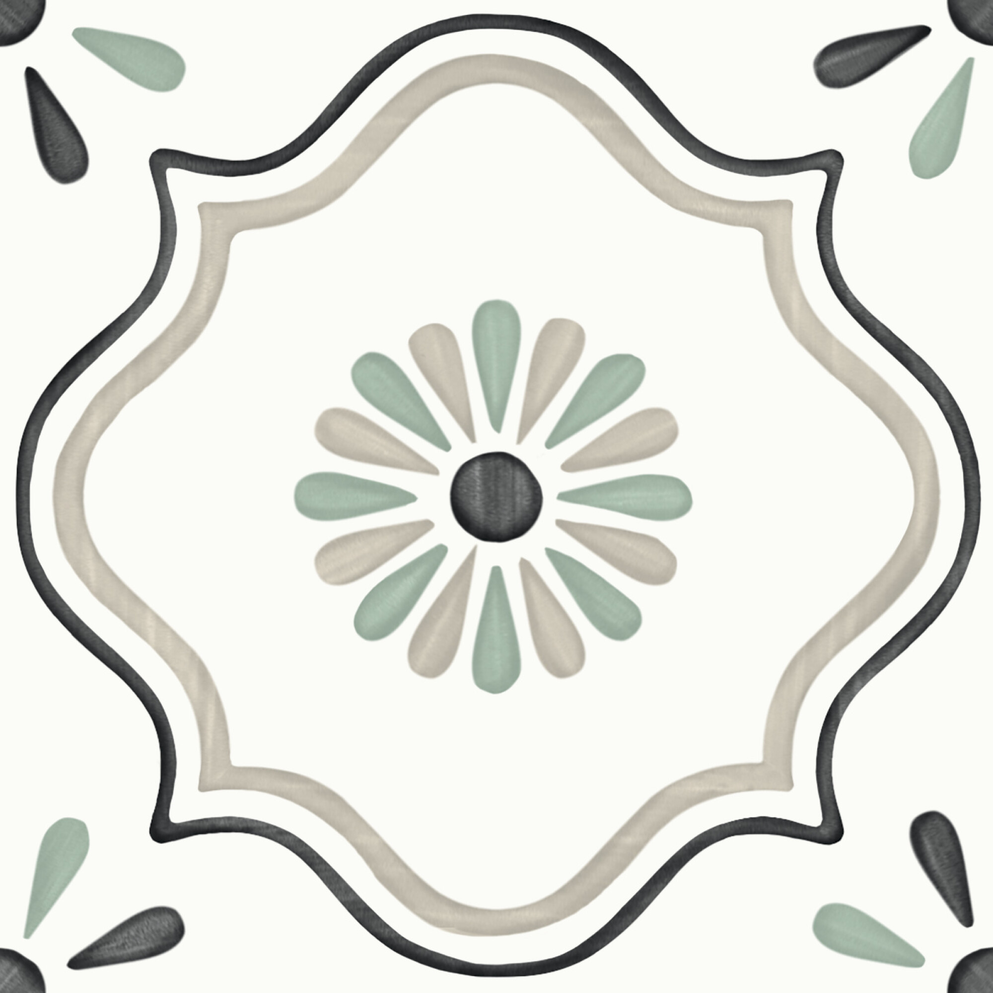 3356231084 На пол Tanger Sand Flower 12.3x12.3 - фото 3