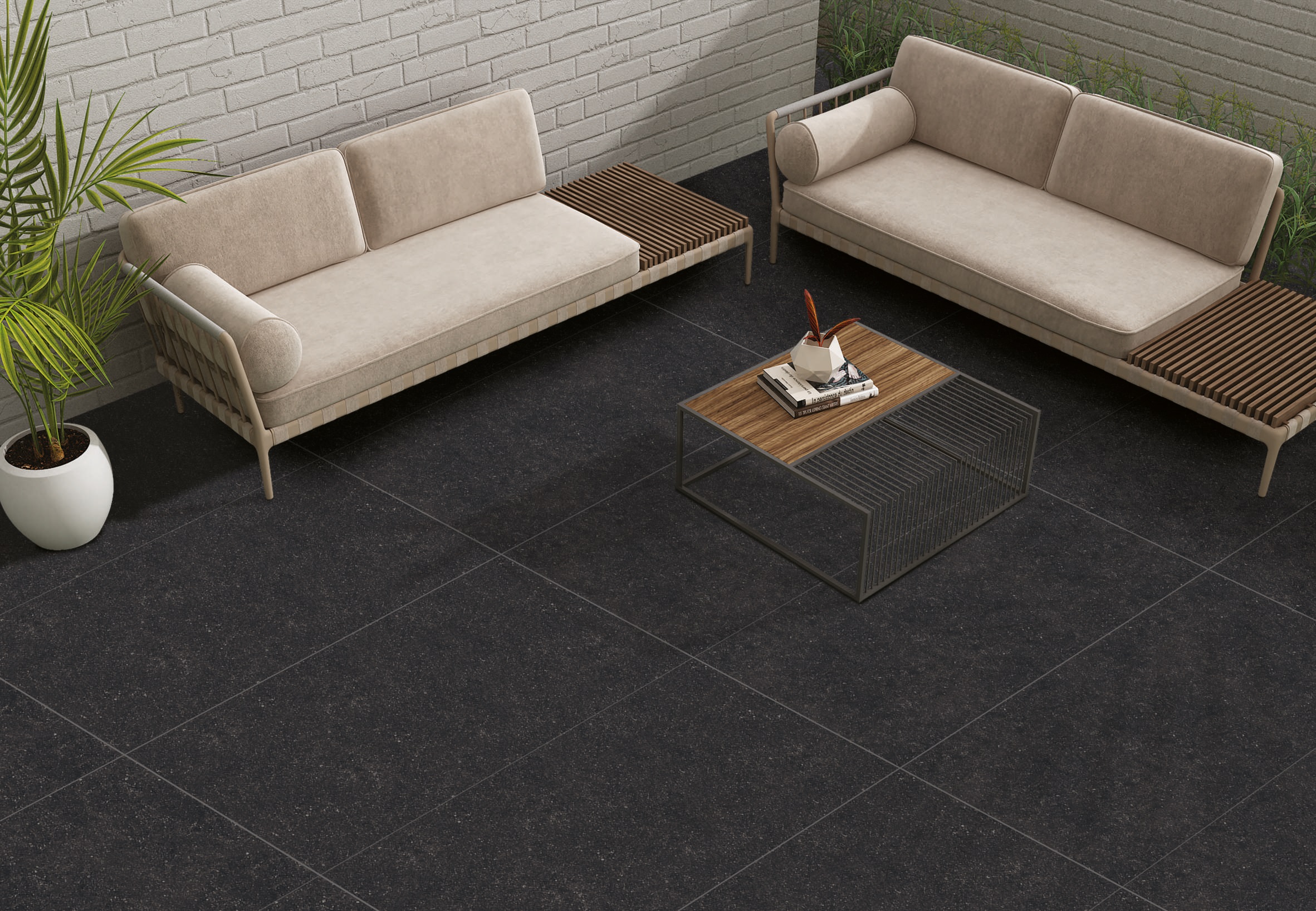 На пол Outdoor Core Graphite 60x60 - фото 14