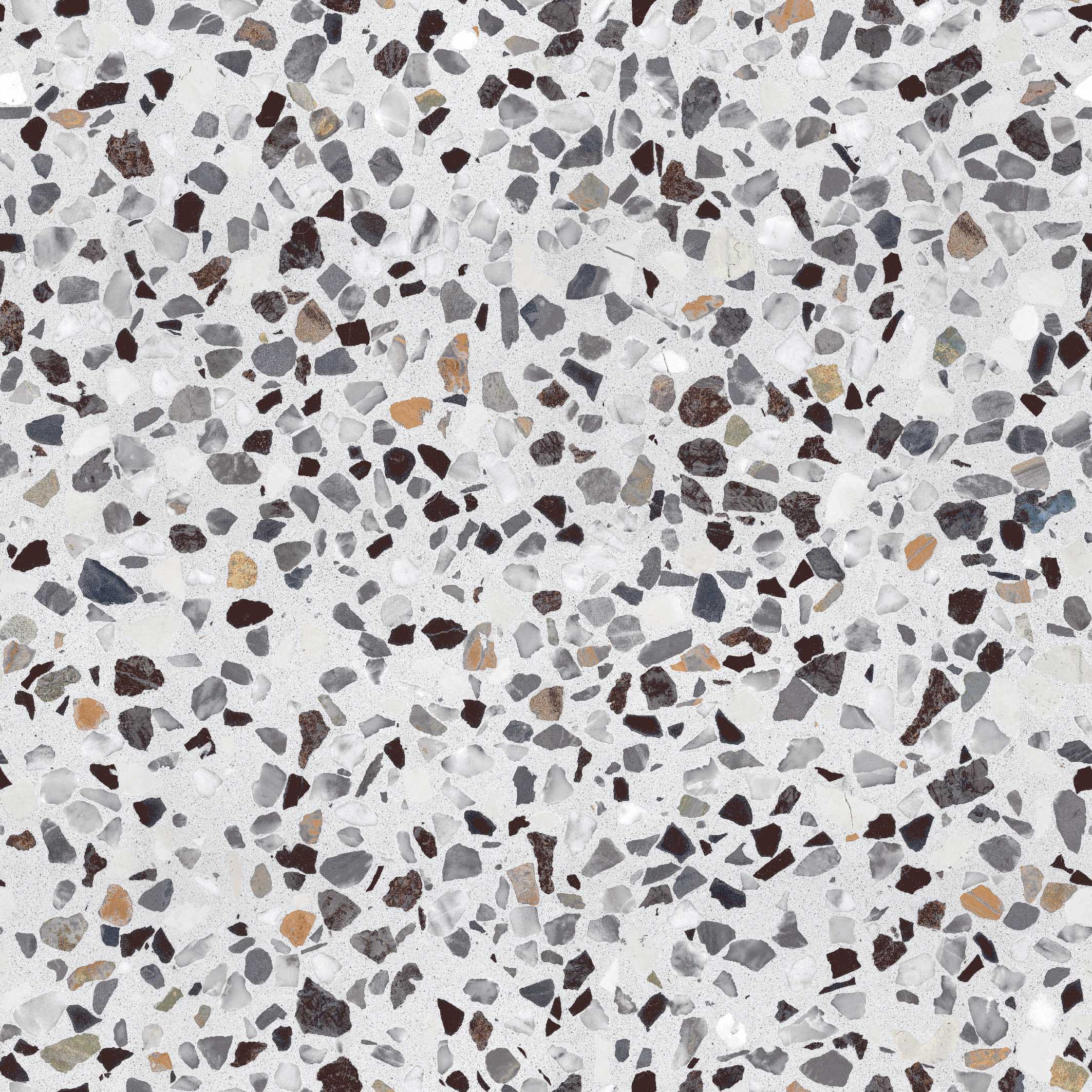 TB 610 На пол Дизайнерский Terrazzo Bianca Чипсы 600x600 - фото 4