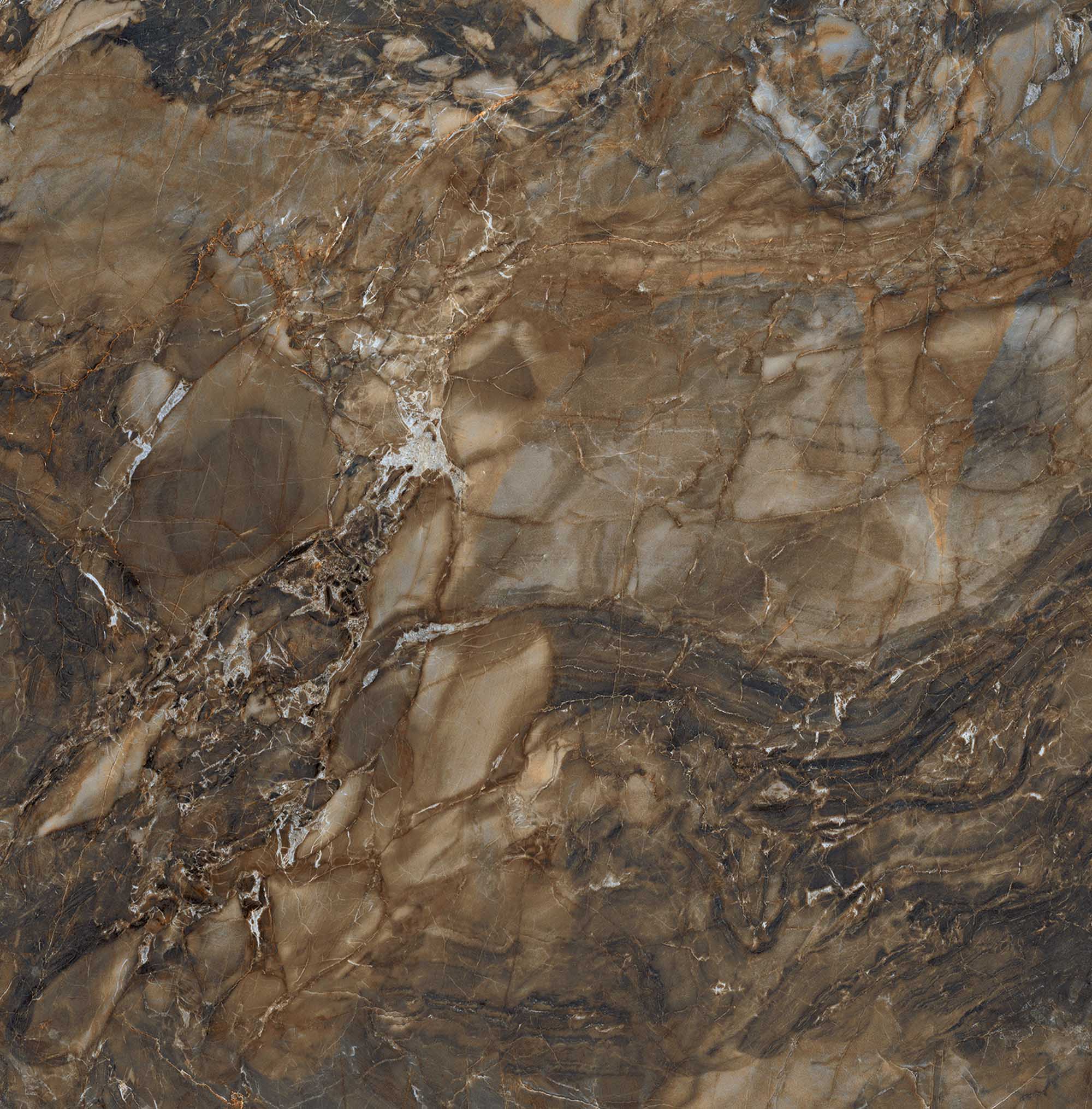 На пол Bernini BR04 Dark Brown Неполированный Рект. 80х80х10 - фото 6