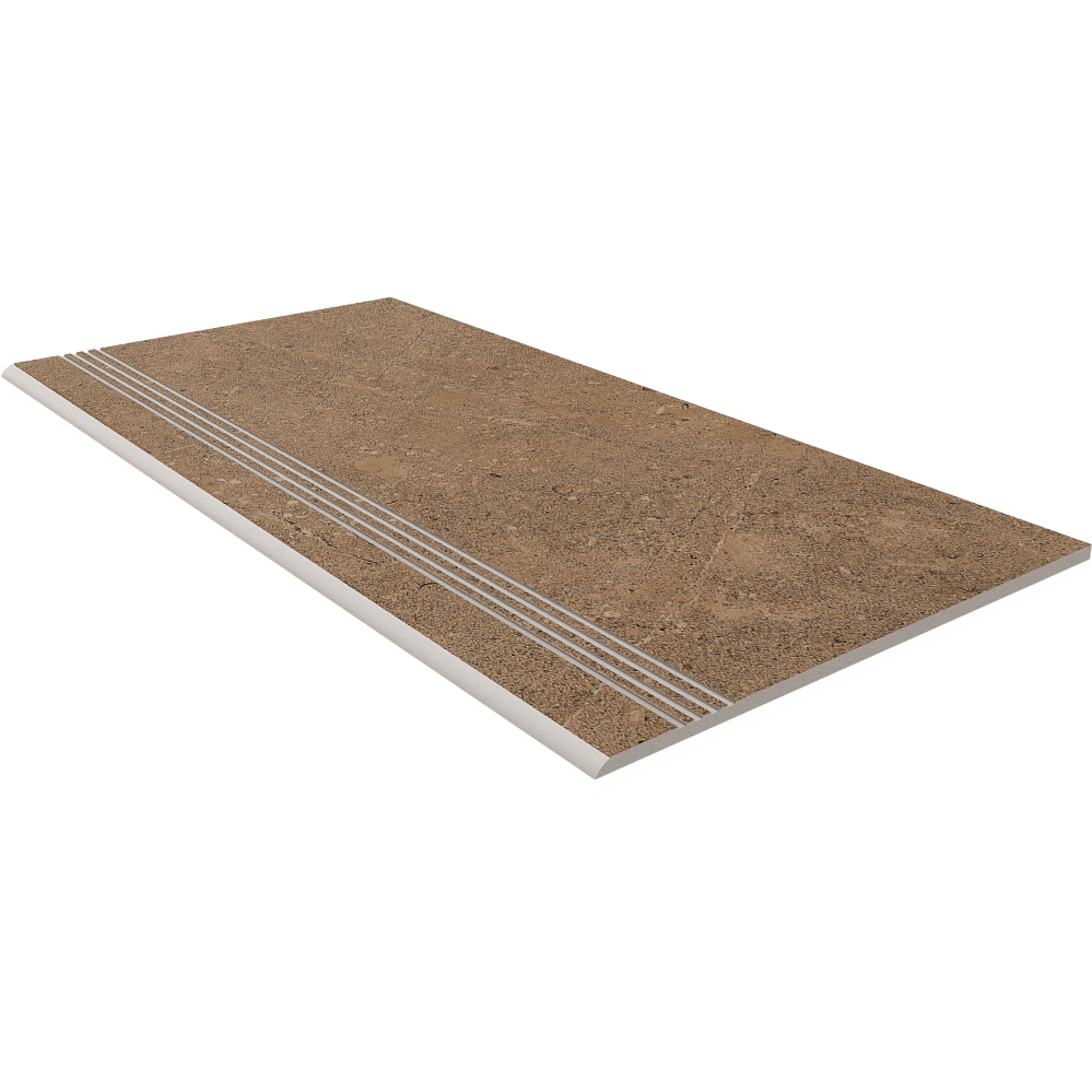 Ступень Gobi GO02 Dark Beige неполированный с насечками 30x60