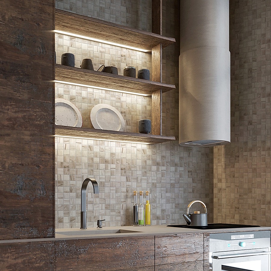 На пол Керамическая мозаика Arene graphite 48*48*6 306*306 - фото 9