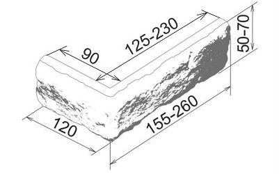 На стену Прага 185 Угол 155-260х120х50-70х30 - фото 2